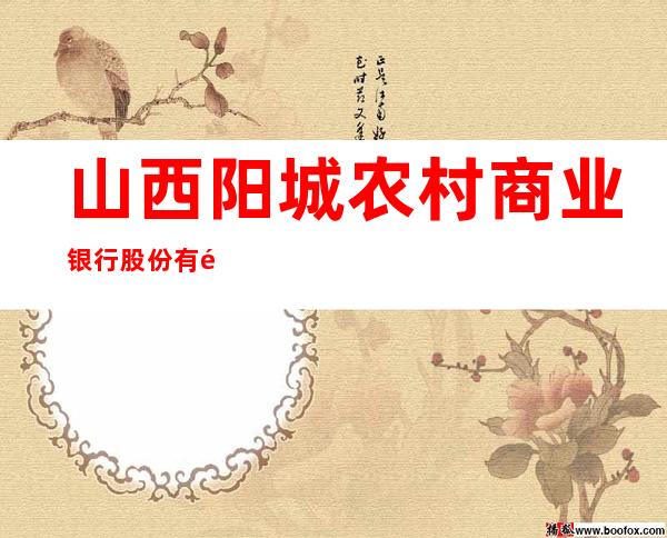 山西阳城农村商业银行股份有限公司